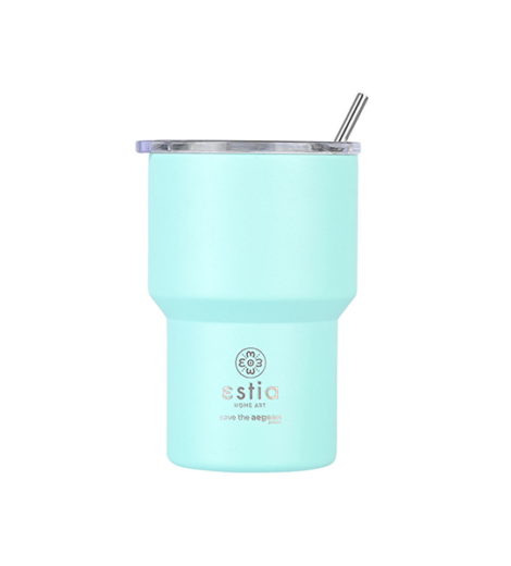ESTIA ΘΕΡΜΟΣ MUG LITE SAVE THE AEGEAN 400ml BERMUDA GREEN